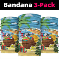 Chilling Parrot Hawaii Summer Christmas Personalized Neck Gaiter It's 5 O'Clock Somewhere Beachy Vibes