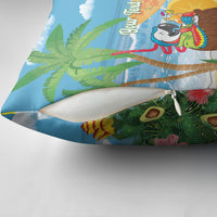 Chilling Parrot Hawaii Summer Christmas Personalized Pillow Cover It's 5 O'Clock Somewhere Beachy Vibes
