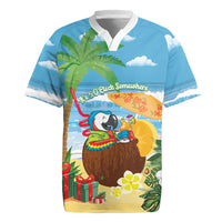 Chilling Parrot Hawaii Summer Christmas Personalized Rugby Jersey It's 5 O'Clock Somewhere Beachy Vibes