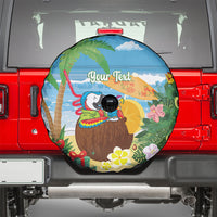 Chilling Parrot Hawaii Summer Christmas Personalized Spare Tire Cover It's 5 O'Clock Somewhere Beachy Vibes
