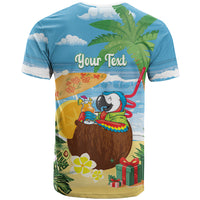 Chilling Parrot Hawaii Summer Christmas Personalized T Shirt It's 5 O'Clock Somewhere Beachy Vibes