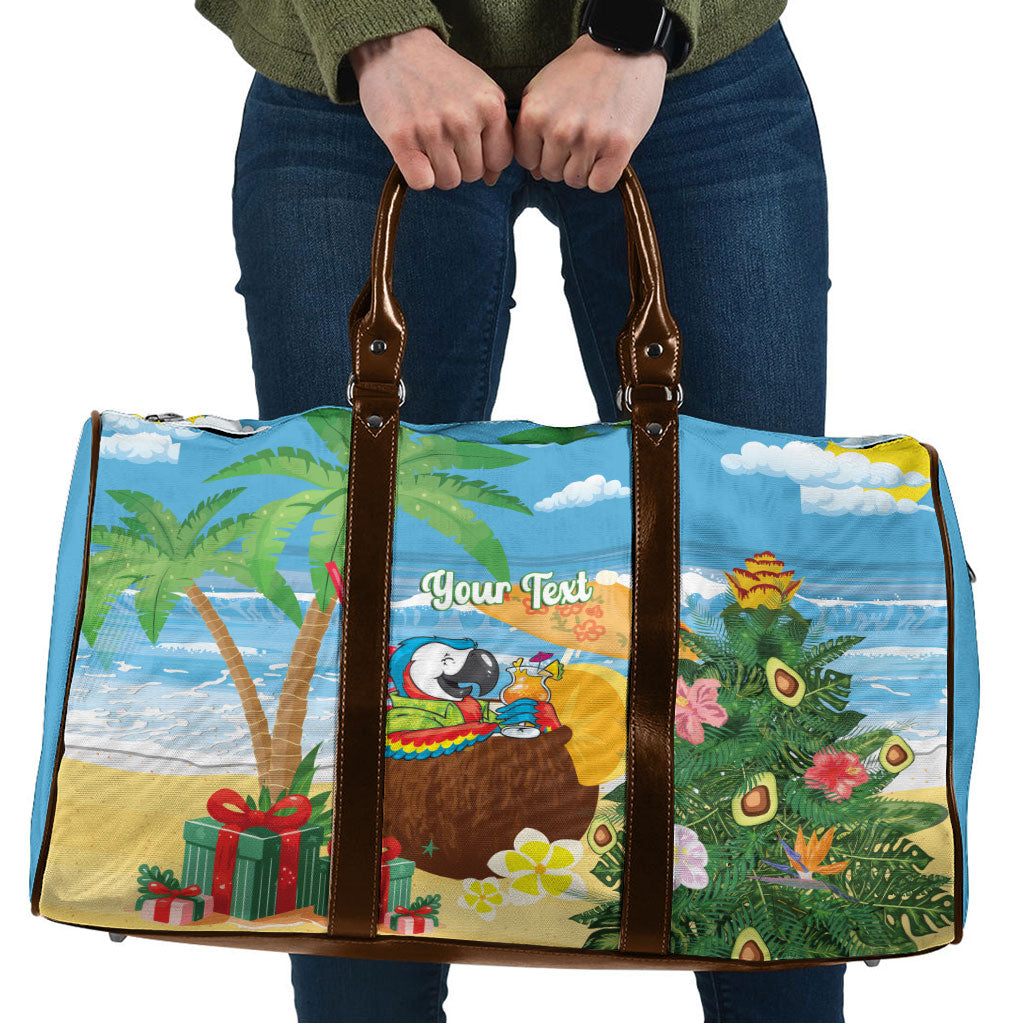 Chilling Parrot Hawaii Summer Christmas Personalized Travel Bag It's 5 O'Clock Somewhere Beachy Vibes