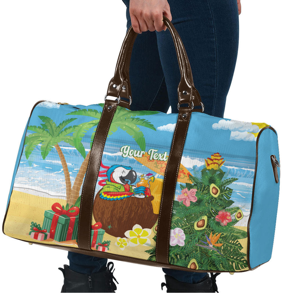 Chilling Parrot Hawaii Summer Christmas Personalized Travel Bag It's 5 O'Clock Somewhere Beachy Vibes