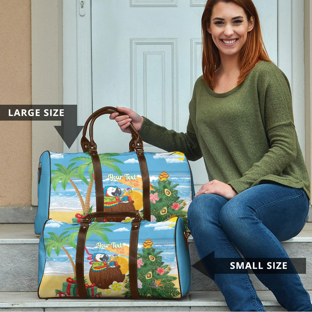 Chilling Parrot Hawaii Summer Christmas Personalized Travel Bag It's 5 O'Clock Somewhere Beachy Vibes