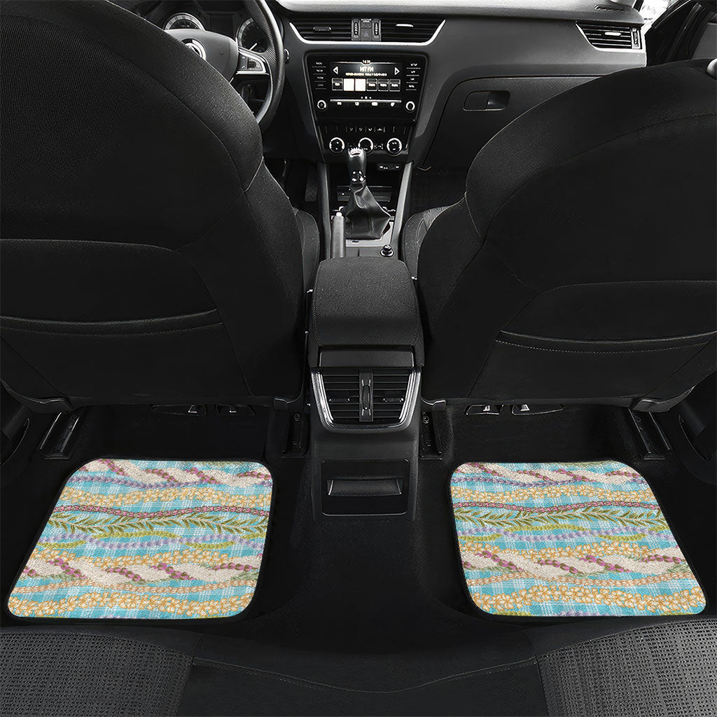 Flamingo Hawaii Summer Car Mats Hawaiian Lei Pakala Motifs Tropical Style