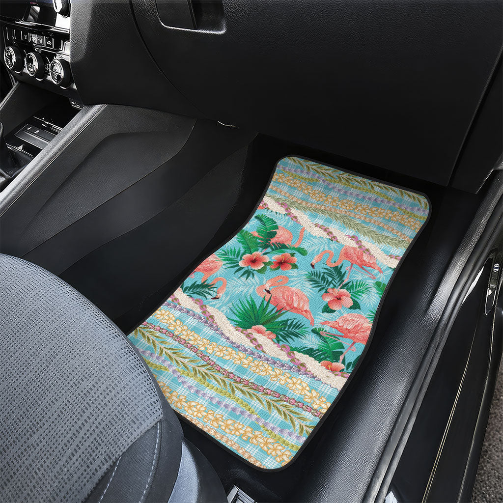 Flamingo Hawaii Summer Car Mats Hawaiian Lei Pakala Motifs Tropical Style