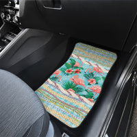 Flamingo Hawaii Summer Car Mats Hawaiian Lei Pakala Motifs Tropical Style
