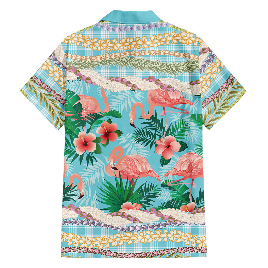 Flamingo Hawaii Summer Family Matching Mermaid Dress and Hawaiian Shirt Hawaiian Lei Pakala Motifs Tropical Style