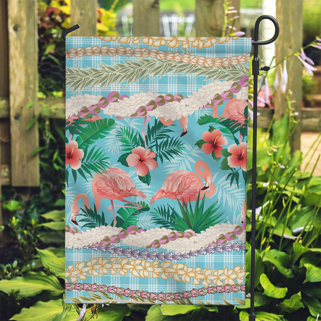 Flamingo Hawaii Summer Garden Flag Hawaiian Lei Pakala Motifs Tropical Style