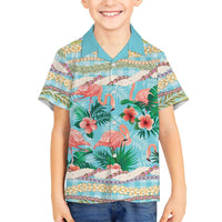 Flamingo Hawaii Summer Hawaiian Shirt Hawaiian Lei Pakala Motifs Tropical Style