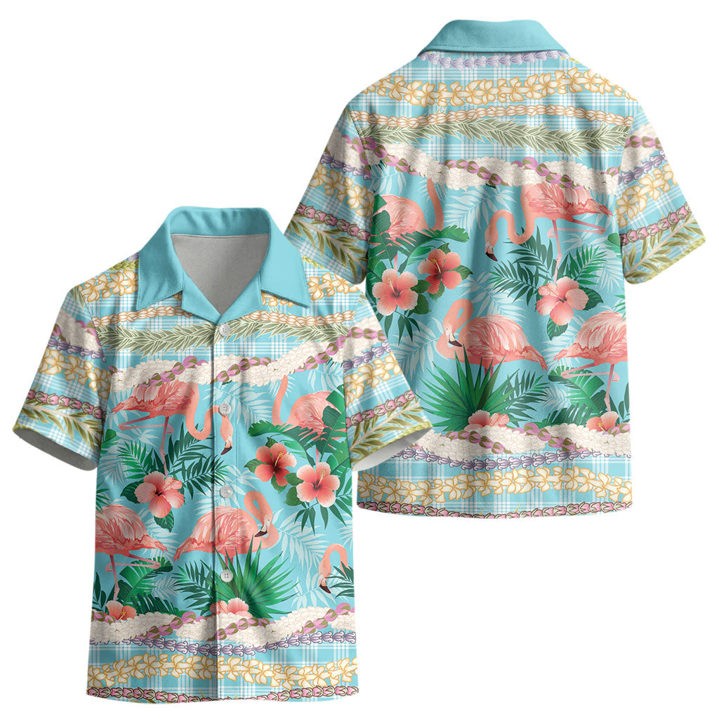 Flamingo Hawaii Summer Kid Hawaiian Shirt Hawaiian Lei Pakala Motifs Tropical Style LT14 - Polynesian Pride