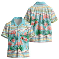 Flamingo Hawaii Summer Kid Hawaiian Shirt Hawaiian Lei Pakala Motifs Tropical Style LT14 - Polynesian Pride