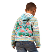 Flamingo Hawaii Summer Kid Hoodie Hawaiian Lei Pakala Motifs Tropical Style