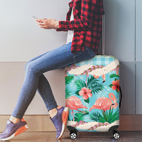 Flamingo Hawaii Summer Luggage Cover Hawaiian Lei Pakala Motifs Tropical Style