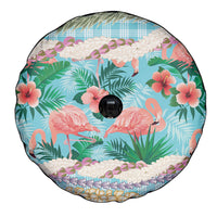 Flamingo Hawaii Summer Spare Tire Cover Hawaiian Lei Pakala Motifs Tropical Style