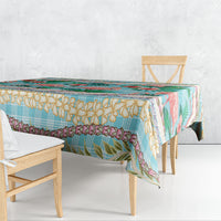 Flamingo Hawaii Summer Tablecloth Hawaiian Lei Pakala Motifs Tropical Style