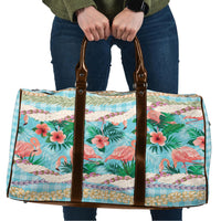 Flamingo Hawaii Summer Travel Bag Hawaiian Lei Pakala Motifs Tropical Style