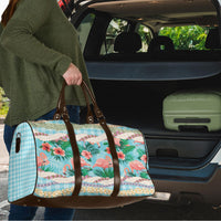 Flamingo Hawaii Summer Travel Bag Hawaiian Lei Pakala Motifs Tropical Style