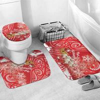 New Zealand Christmas In July Bathroom Set Funny Santa Sheep Meri Kirihimete Red
