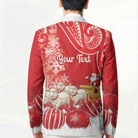 New Zealand Christmas In July Personalised Blazer Funny Santa Sheep Meri Kirihimete Red
