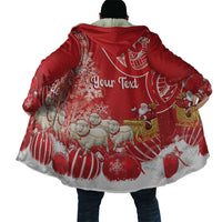 New Zealand Christmas In July Personalised Cloak Funny Santa Sheep Meri Kirihimete Red