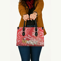 New Zealand Christmas In July Leather Bag Funny Santa Sheep Meri Kirihimete Red