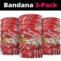 New Zealand Christmas In July Neck Gaiter Funny Santa Sheep Meri Kirihimete Red