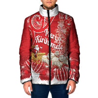 New Zealand Christmas In July Personalised Padded Jacket Funny Santa Sheep Meri Kirihimete Red