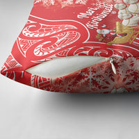 New Zealand Christmas In July Pillow Cover Funny Santa Sheep Meri Kirihimete Red