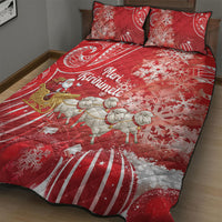New Zealand Christmas In July Quilt Bed Set Funny Santa Sheep Meri Kirihimete Red