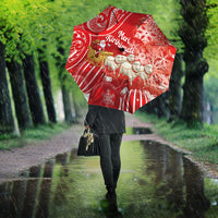 New Zealand Christmas In July Umbrella Funny Santa Sheep Meri Kirihimete Red