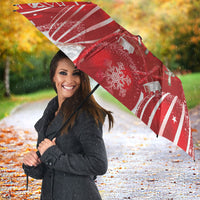 New Zealand Christmas In July Umbrella Funny Santa Sheep Meri Kirihimete Red