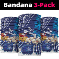 New Zealand Christmas In July Neck Gaiter Funny Santa Sheep Meri Kirihimete Blue