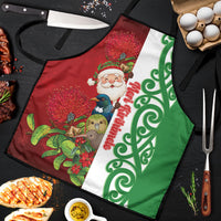 Meri Kirihimete New Zealand Apron Cute Santa NZ Animals and Pohutukawa