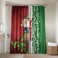 Meri Kirihimete New Zealand Bathroom Set Cute Santa NZ Animals and Pohutukawa