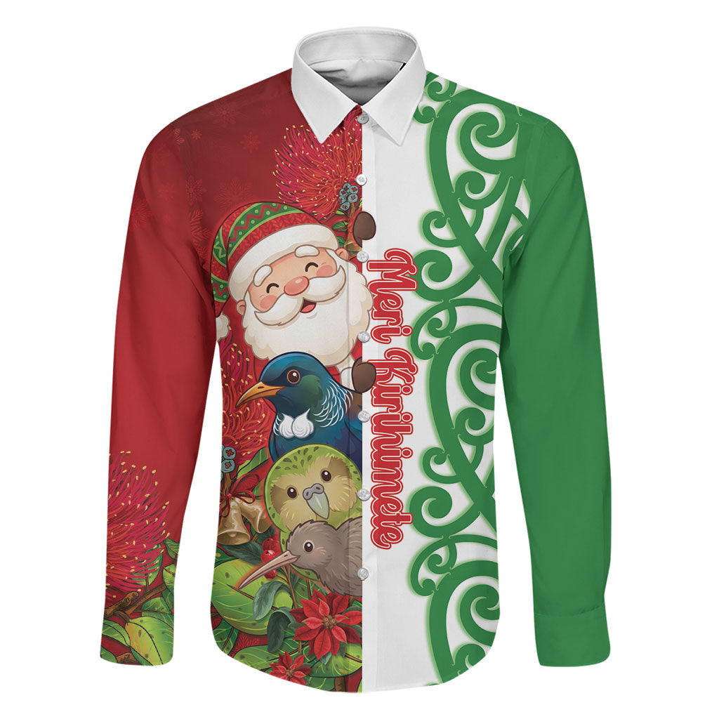 Meri Kirihimete New Zealand Personalised Family Matching Puletasi and Hawaiian Shirt Cute Santa NZ Animals and Pohutukawa