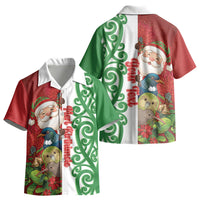 Meri Kirihimete New Zealand Personalised Kid Hawaiian Shirt Cute Santa NZ Animals and Pohutukawa LT14 - Polynesian Pride