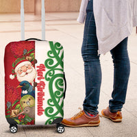 Meri Kirihimete New Zealand Luggage Cover Cute Santa NZ Animals and Pohutukawa