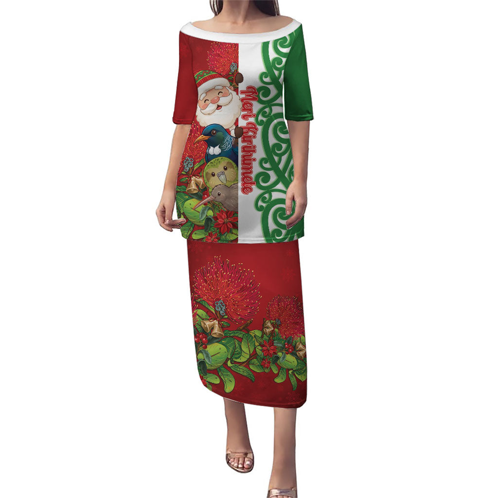 Meri Kirihimete New Zealand Personalised Puletasi Cute Santa NZ Animals and Pohutukawa
