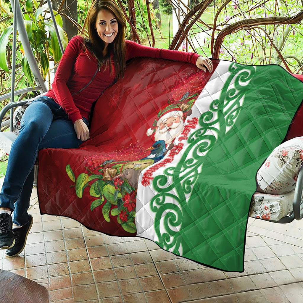 Meri Kirihimete New Zealand Quilt Cute Santa NZ Animals and Pohutukawa