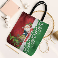 Meri Kirihimete New Zealand Tote Bag Cute Santa NZ Animals and Pohutukawa