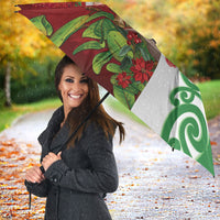 Meri Kirihimete New Zealand Umbrella Cute Santa NZ Animals and Pohutukawa