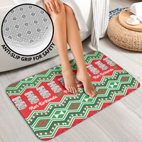New Zealand Christmas In July Bathroom Set Meri Kirihimete Hei Tiki Taniko Motifs Seamless