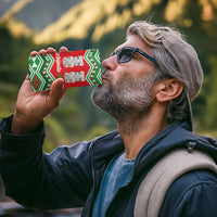 New Zealand Christmas In July 4 in 1 Can Cooler Tumbler Meri Kirihimete Hei Tiki Taniko Motifs Seamless
