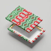 New Zealand Christmas In July Canvas Wall Art Meri Kirihimete Hei Tiki Taniko Motifs Seamless