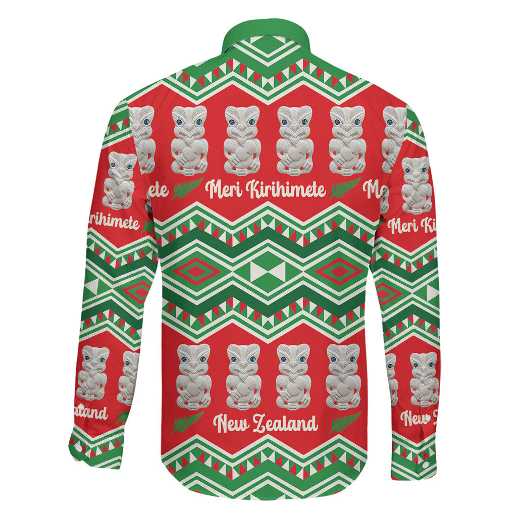 New Zealand Christmas In July Family Matching Summer Maxi Dress and Hawaiian Shirt Meri Kirihimete Hei Tiki Taniko Motifs Seamless