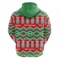 New Zealand Christmas In July Hoodie Meri Kirihimete Hei Tiki Taniko Motifs Seamless