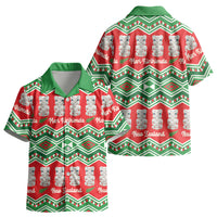 New Zealand Christmas In July Kid Hawaiian Shirt Meri Kirihimete Hei Tiki Taniko Motifs Seamless LT14 - Polynesian Pride