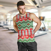 New Zealand Christmas In July Men Tank Top Meri Kirihimete Hei Tiki Taniko Motifs Seamless