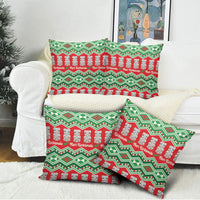 New Zealand Christmas In July Pillow Cover Meri Kirihimete Hei Tiki Taniko Motifs Seamless